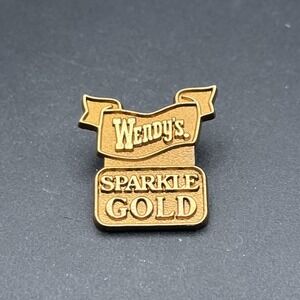 Wendy's Fast Food Restaurant Sparkle Gold‎ Employee Lapel Hat Pin